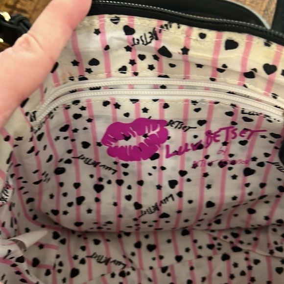 Betsey Johnson LUV Top handle little bag & crossbody detachable strap Barbiecore - Picture 6 of 12